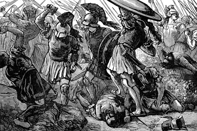 In the wake of Philip’s death, many Greek states revolted against Macedonian rule. Alexander procrastinated in assaulting Thebes, and only did so when a few of his officers were goaded into acting on their own.