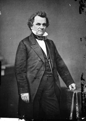 Illinois Senator Stephen A. Douglas, photographed during the 1860 presidential election by famed photographer Mathew Brady, seems every inch “the Little Giant.”