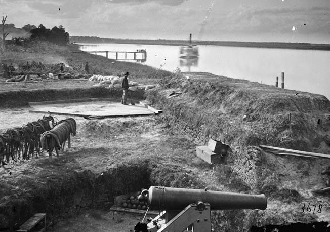 The view of Ossabaw Sound from inside Fort McAllister after its capture. Before Sherman could storm Savannah, Lt. Gen. William Hardee evacuated the city on December 21.