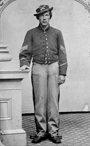 Union Sergeant Joshua P. Graffam, of the 1st Maine Cavalry was killed at the Battle of Dinwiddie Court House a week before Sayler’s Creek. His regiment was part of Maj. Gen. George Crook’s cavalry division.