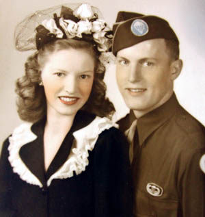 Nobles married Bette Ridley on April 25, 1943, while he trained at Fort Mackall, North Carolina. 