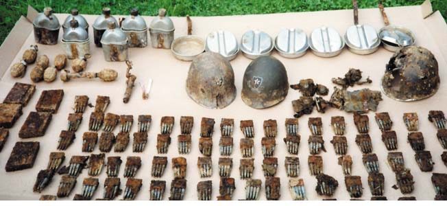 In 1994, a group of Belgian relic hunters found a series of surprising artifacts from the Lausdell crossroads during the Battle of the Bulge.