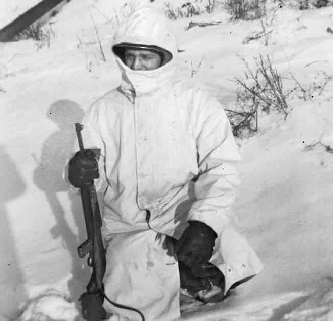 “We are now getting big, fur-lined, white overcoats,” wrote T/5 Glenn Kappelman in a letter home dated January 19, 1945. Kappelman added, “They also have a big hood and are really warm too. One can’t be seen easily in the snow in white.”