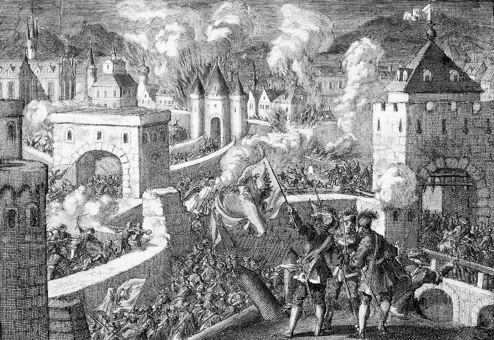 Imperialist forces of the Holy Roman Emperor sacked the city of Magdeburg four months before the Battle of Breitenfeld.