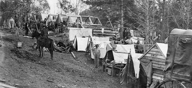 Before the fighting even began, the Union Army of the Potomac during the Civil War had to create their own precarious living quarters.