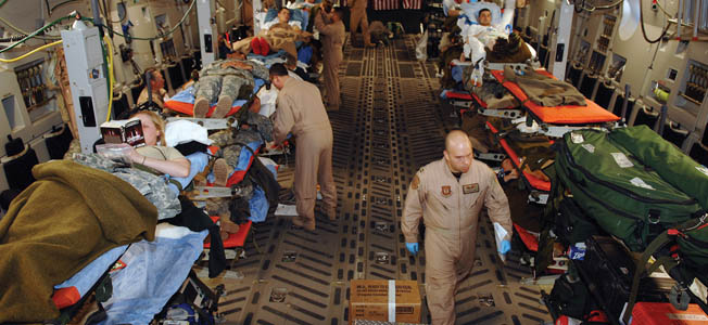 The wars in Iraq and Afghanistan have prompted major medical advances in four important areas: prosthetic devices for amputees, advances in brain surgery and rehabilitation therapies, cosmetic surgical techniques for repairing facial disfigurement, and the use of transplanted and artificial skin to deal with severe burn injuries.