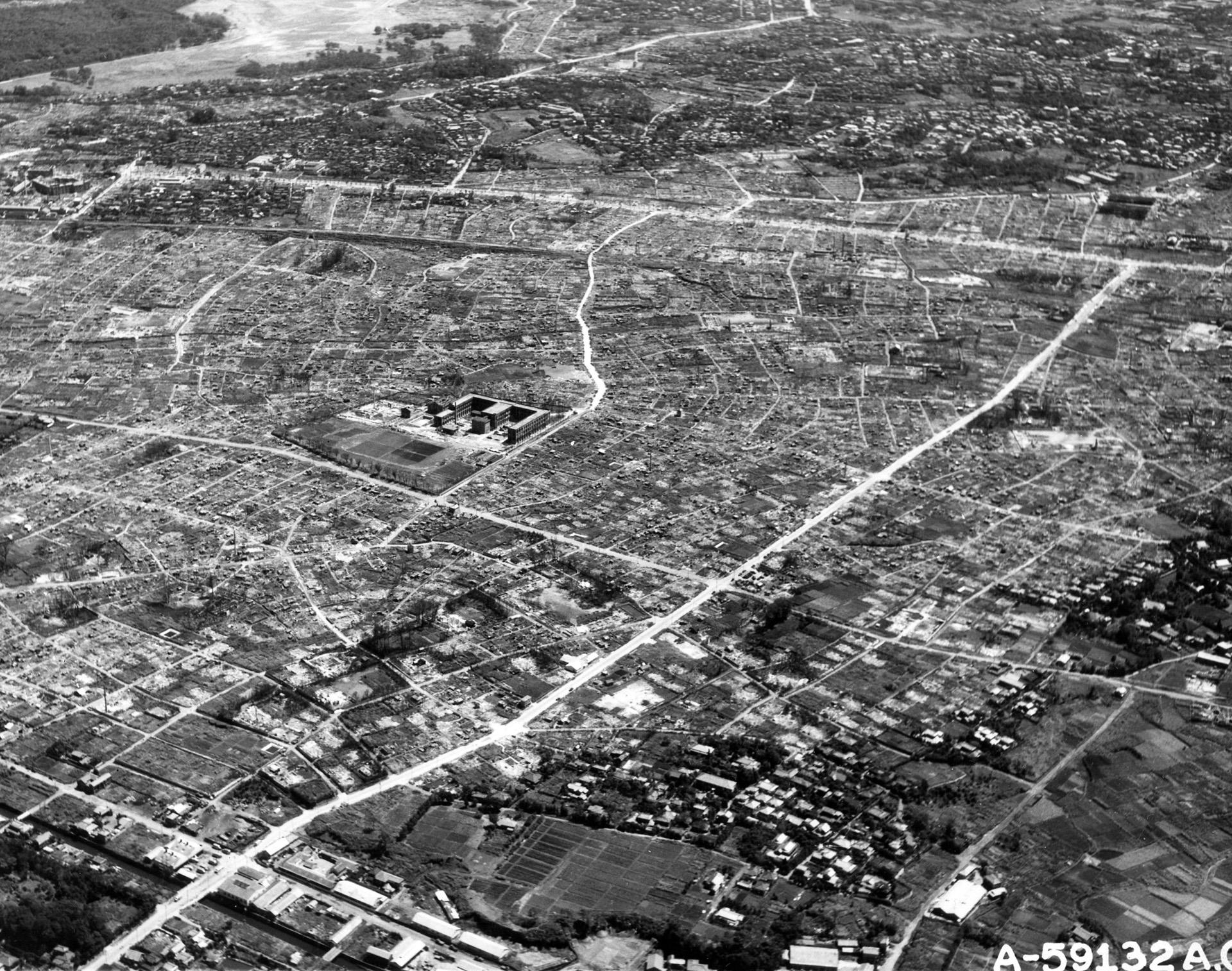Looking more like Hiroshima after the atomic bombing, Tokyo, the world's third largest city, was reduced to rubble by war’s end.