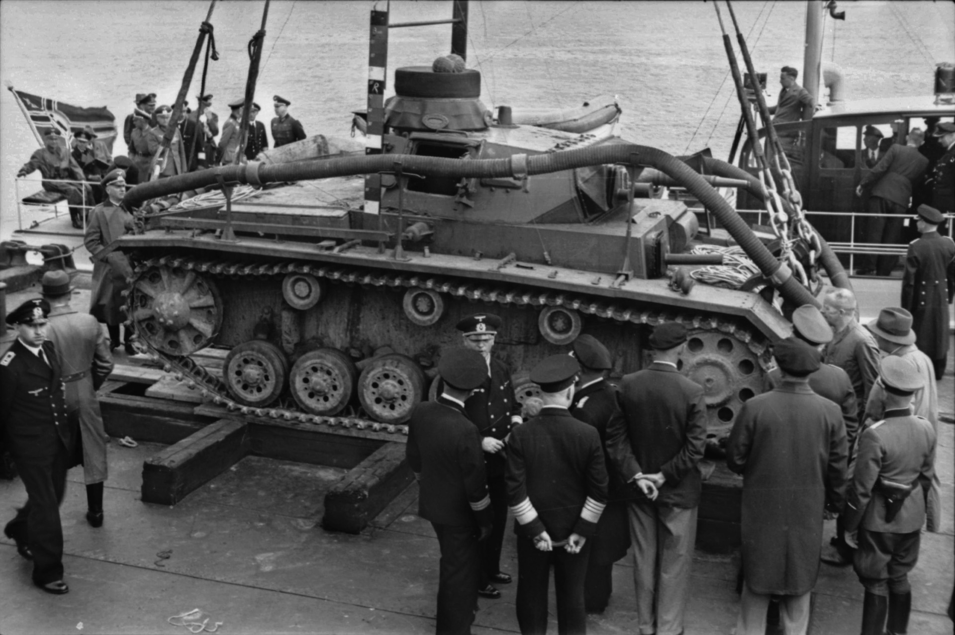 For Operation Sea Lion, the Germans experimented with submersible Pz Kpfw III tanks (Tauchpanzer) designed to be launched from a vessel and stay underwater for 20 minutes, rather than “swim” as the Allies’ DD tanks did on D-Day.