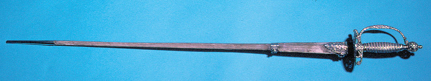 General Braddock’s original sword which the dying Braddock gave to Washington after the battle.