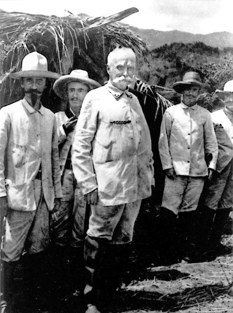 Cuban insurgent General Calixto Garcia for whom Rowan searched.  Garcia is shown here with his staff  at his wartime headquarters.