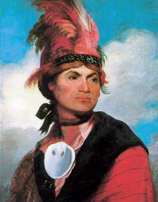Chief Joseph Brant led Senecas and Mohawks in St. Leger’s army.