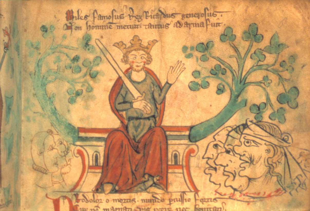 Richard depicted as the warrior king in a painting created about fifty years after the events in this story.