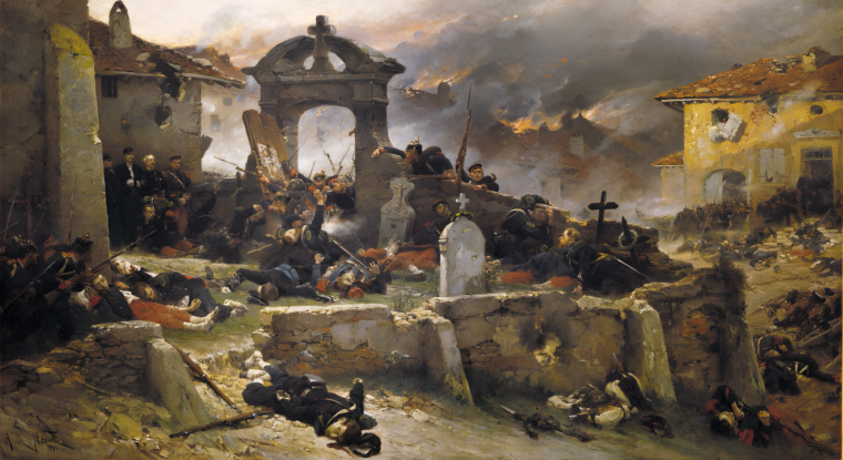 Prussians storm the cemetery at Saint Privat on the 18th of August. The French put up a fierce resistance and the Prussians lost 8,000 men in 20 minutes. However, the tide of fortune was already favoring the Kaiser’s efforts.