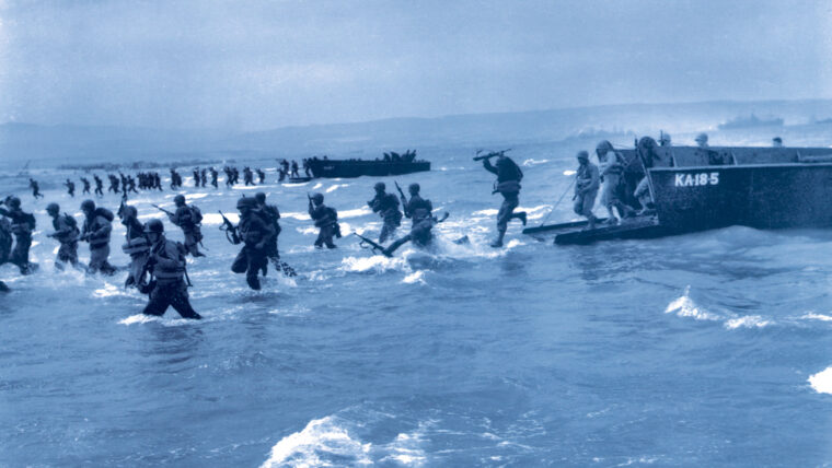 U.S. troops hit the beach in North Africa on November 8, 1942. Operation Torch was the first major offensive action by American troops during the war against Nazi Germany.