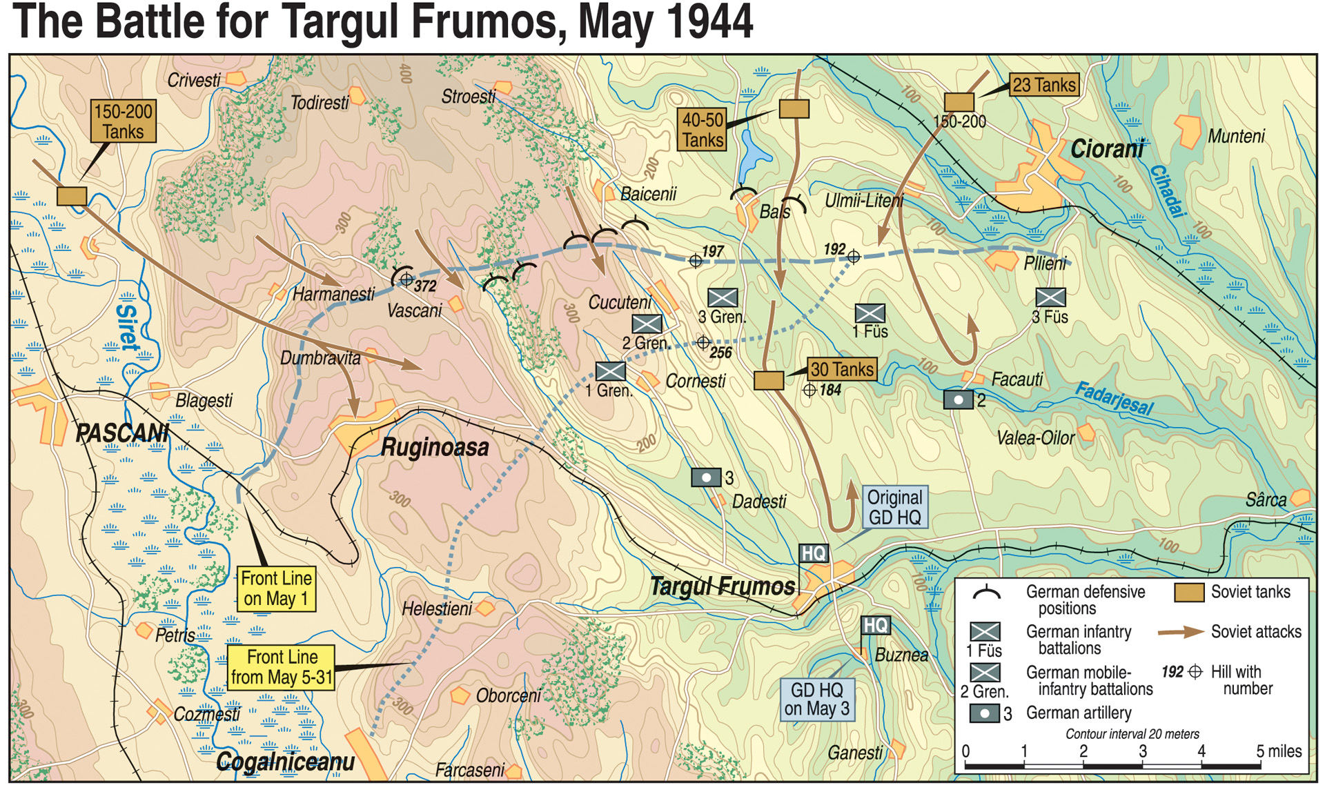 At Targul Frumos, German forces fought a textbook defensive action against the Soviets. 