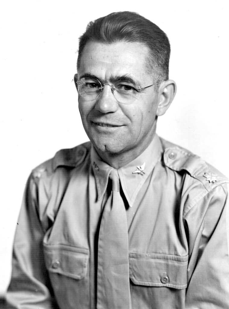 Lt. Col. (later General) Harold H. George initiated the Airline War Training Institute to supply trained air transport personnel.