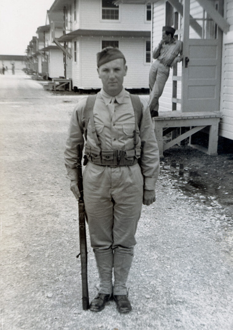 William A. Nolan, at training camp around 1940, endured 31/2 years as a prisoner of the Japanese.