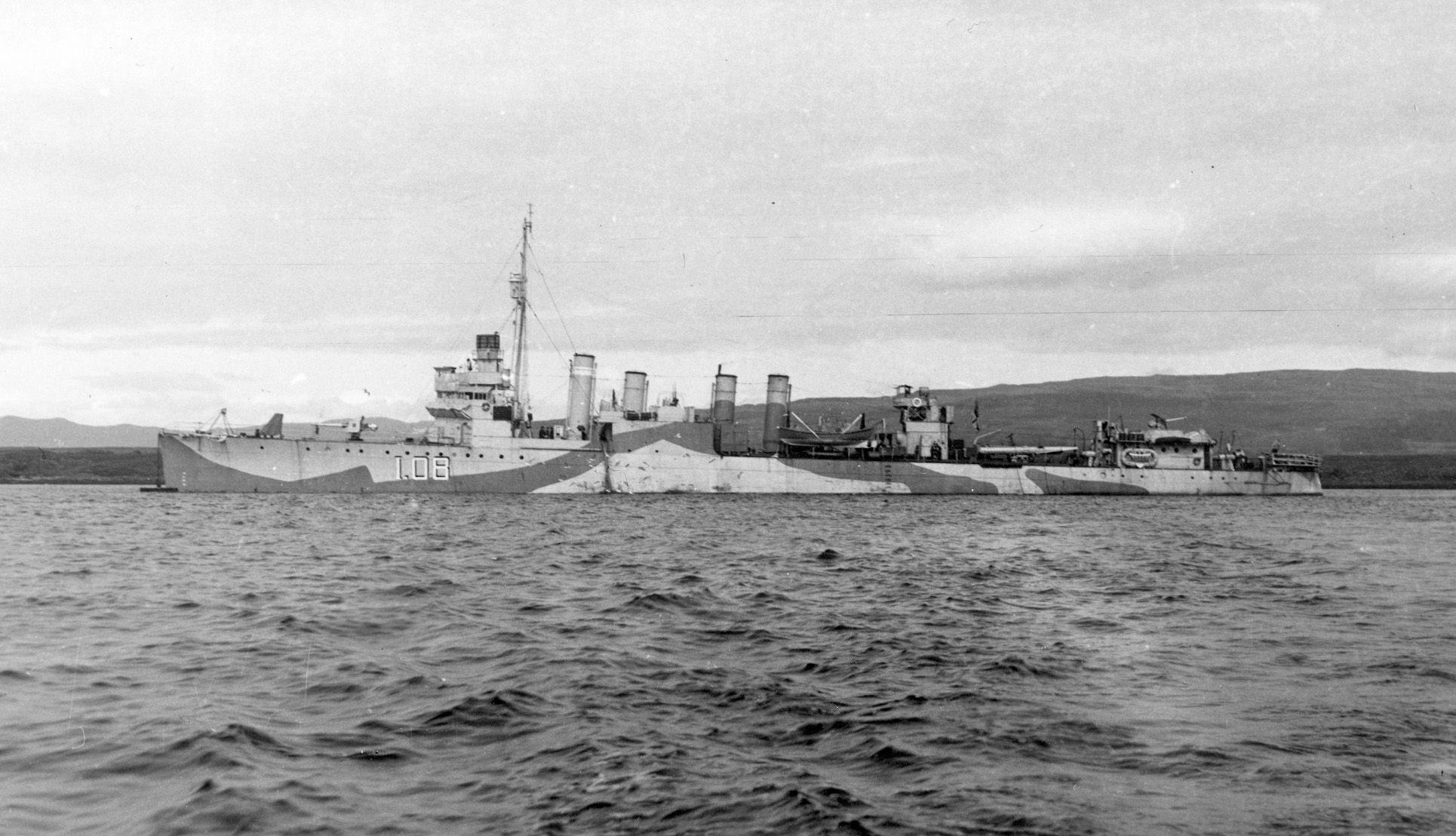 The destroyer HMS Brighton, formerly the U.S. Clemson-class destroyer Cowell, was transferred to the Soviet Union in July 1944 and renamed Zharki. The transfer was made along with several other U.S. and British ships in anticipation of a postwar distribution of former ships of the Italian fleet. 