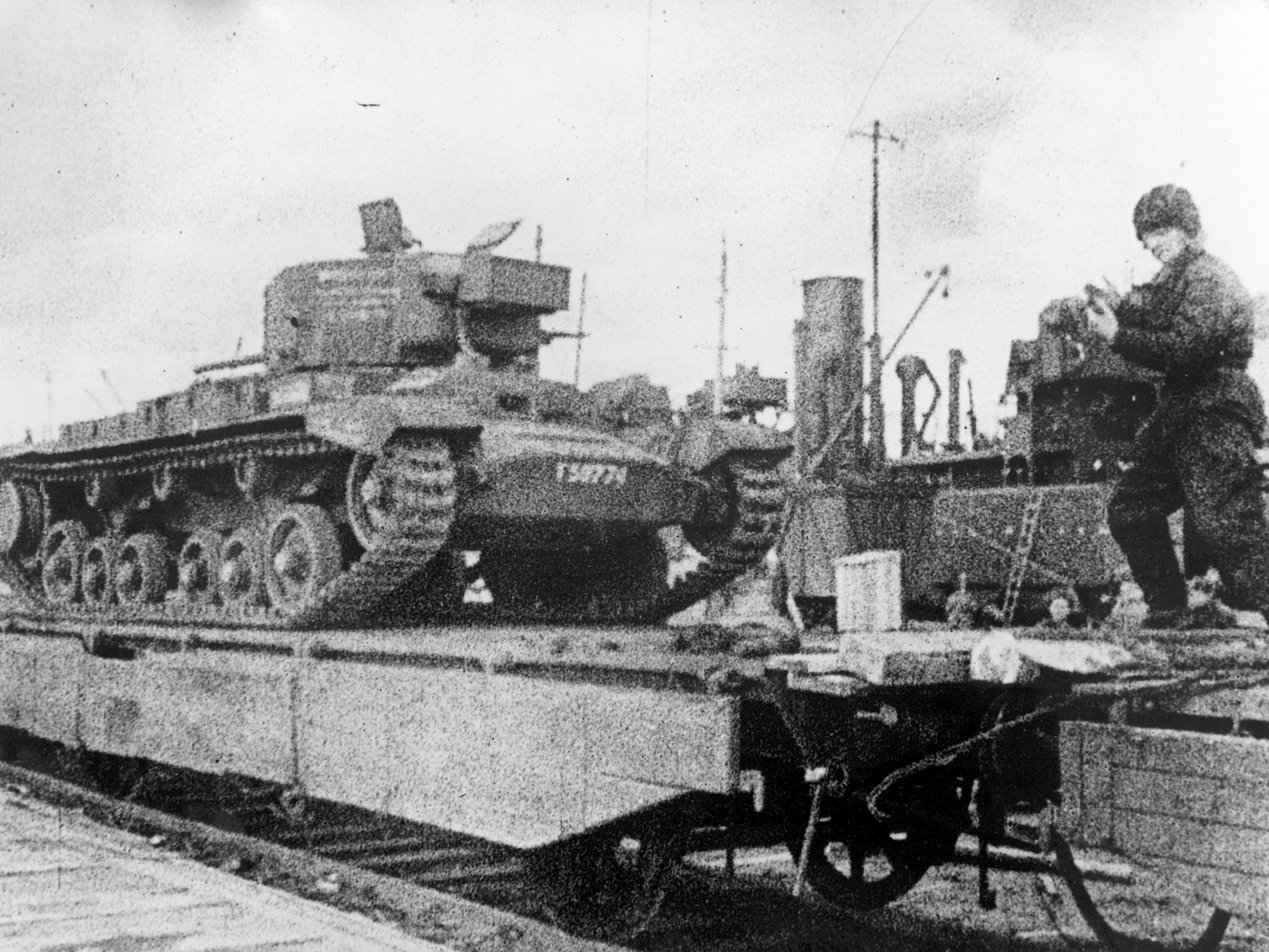 A Lend-Lease tank is delivered to the Red Army in late 1942. The program, which supplied staggering amounts of war materiel to the Soviets via the ports of Murmansk and Archangel, kept the beleaguered Stalinist forces fighting.