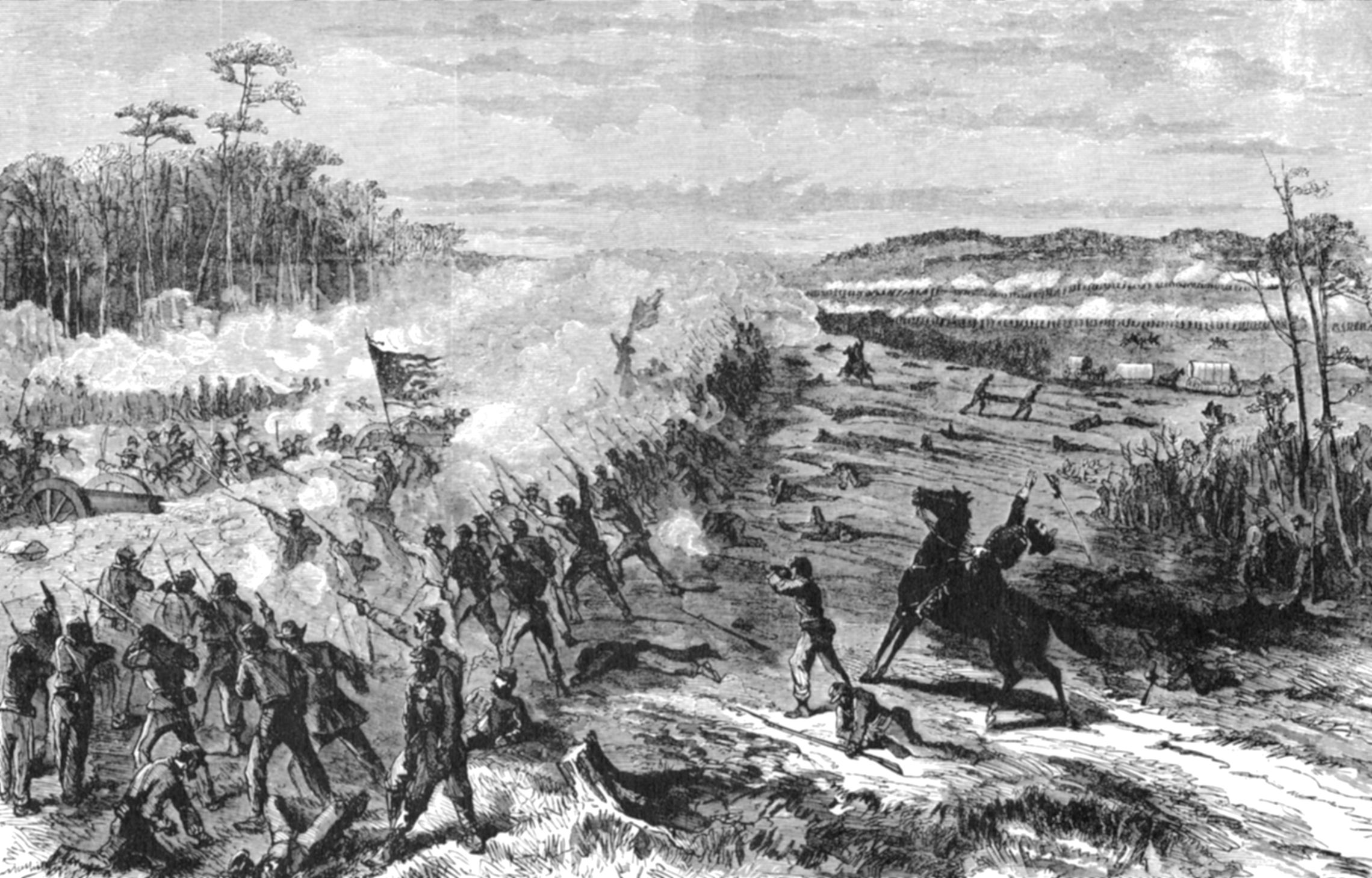 Charge of the 3rd Brigade, 1st Division, XVI Corps at Nashville. The corps was commanded by Major General A.N. Smith.