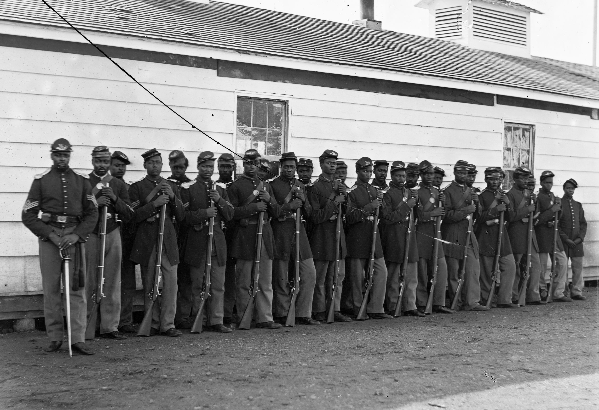 Company E, 4th U.S. Colored Infantry, at Fort Lincoln in Washington, D.C. 