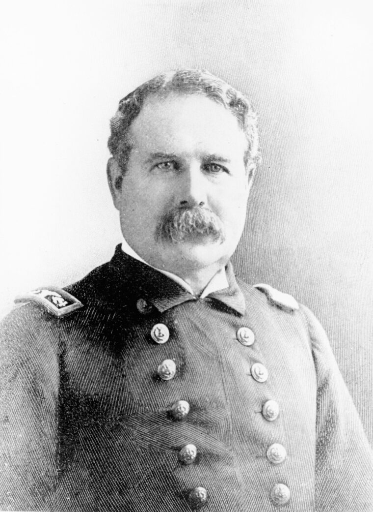 Captain Charles Clark took over command of the Oregon in San Francisco.