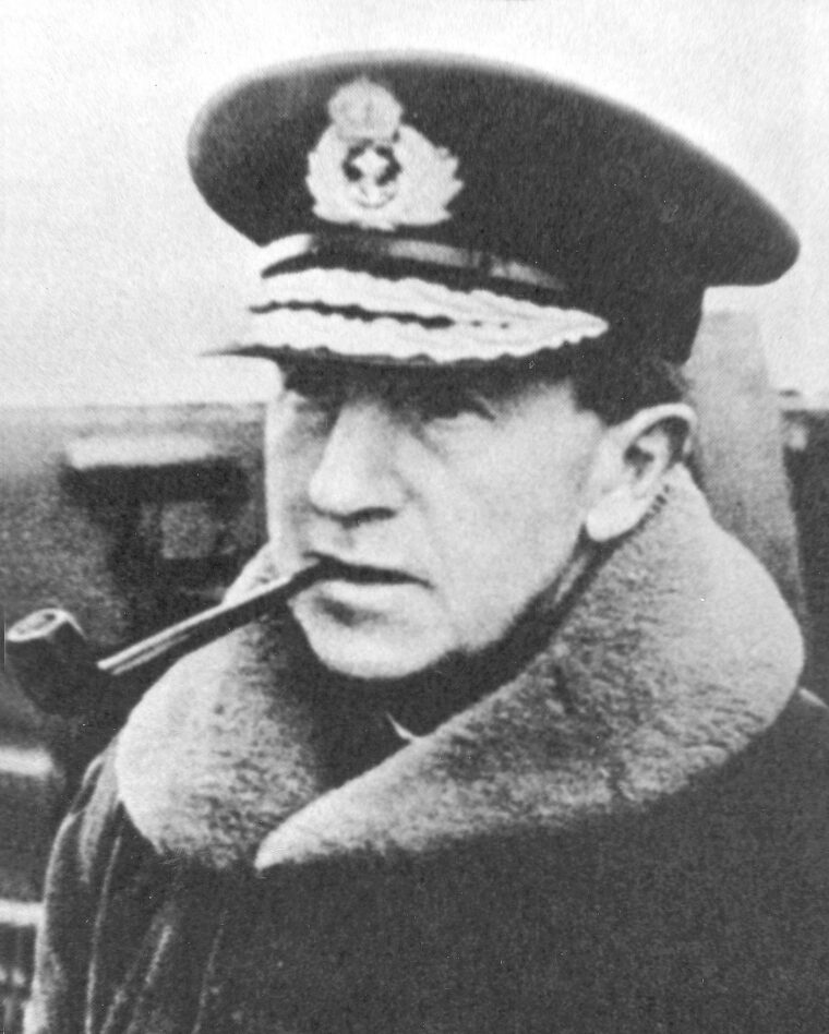 Rear Admiral Louis Hamilton commanded the convoy’s cruiser covering force.