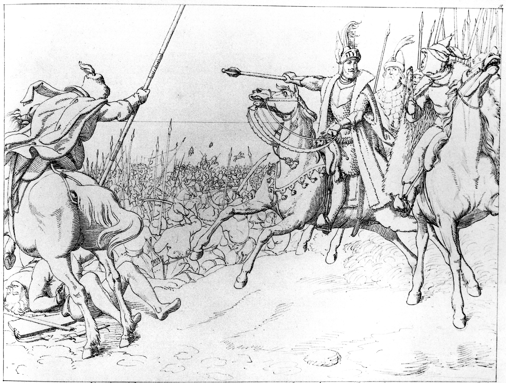 At the Battle of Lake Peipus in 1242, Russian Prince Alexander Nevsky defeated the Teutonic nights when the ice underneath  the Knights broke, sending a portion of their army to a watery grave. 