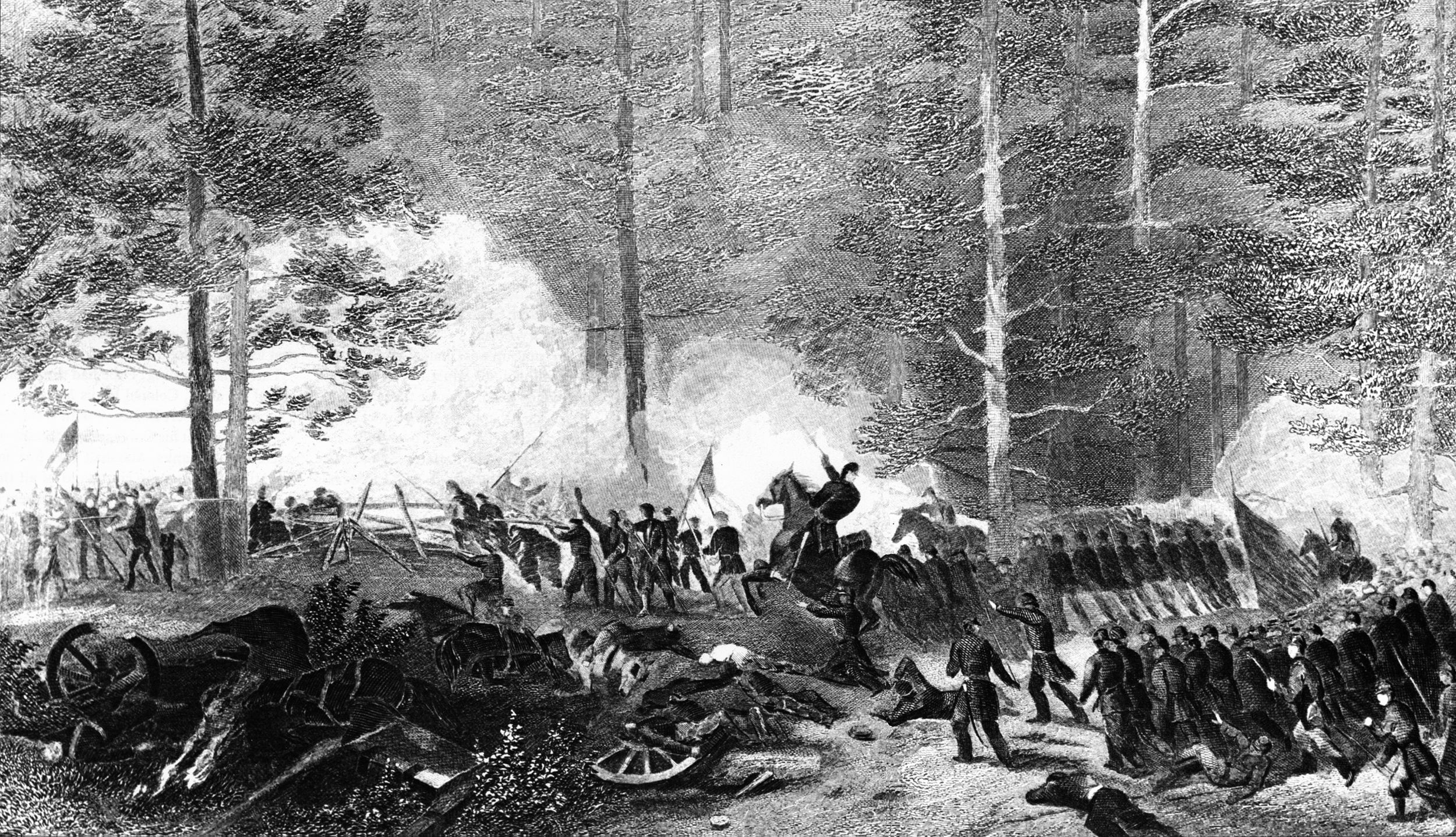 Brigadier General Samuel Crawford leads his Federal troops into the Confederate left flank, routing two regiments from the vaunted Stonewall Brigade. 