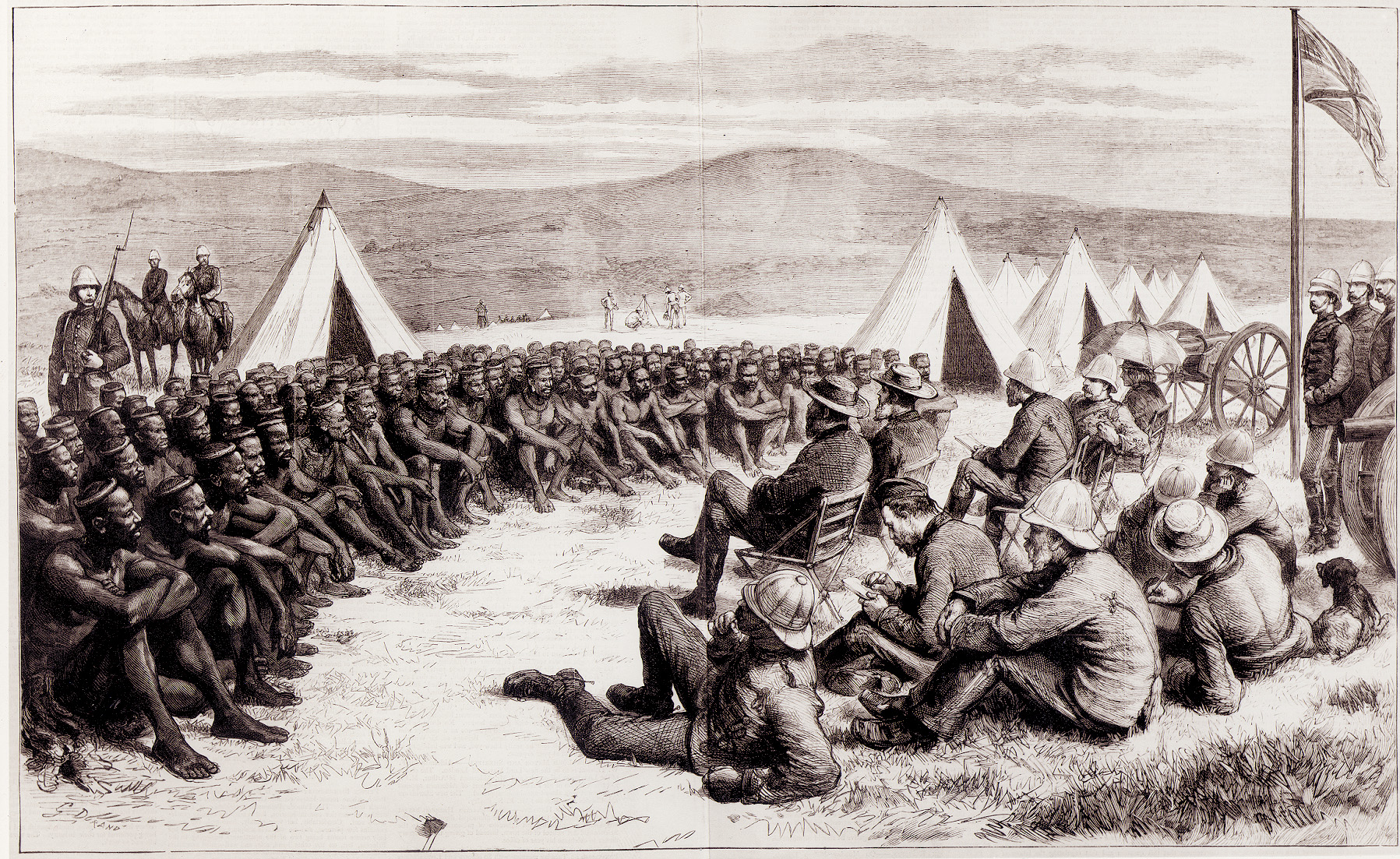 Zulus surrender to Wolseley during another of his campaigns in 1879. 
