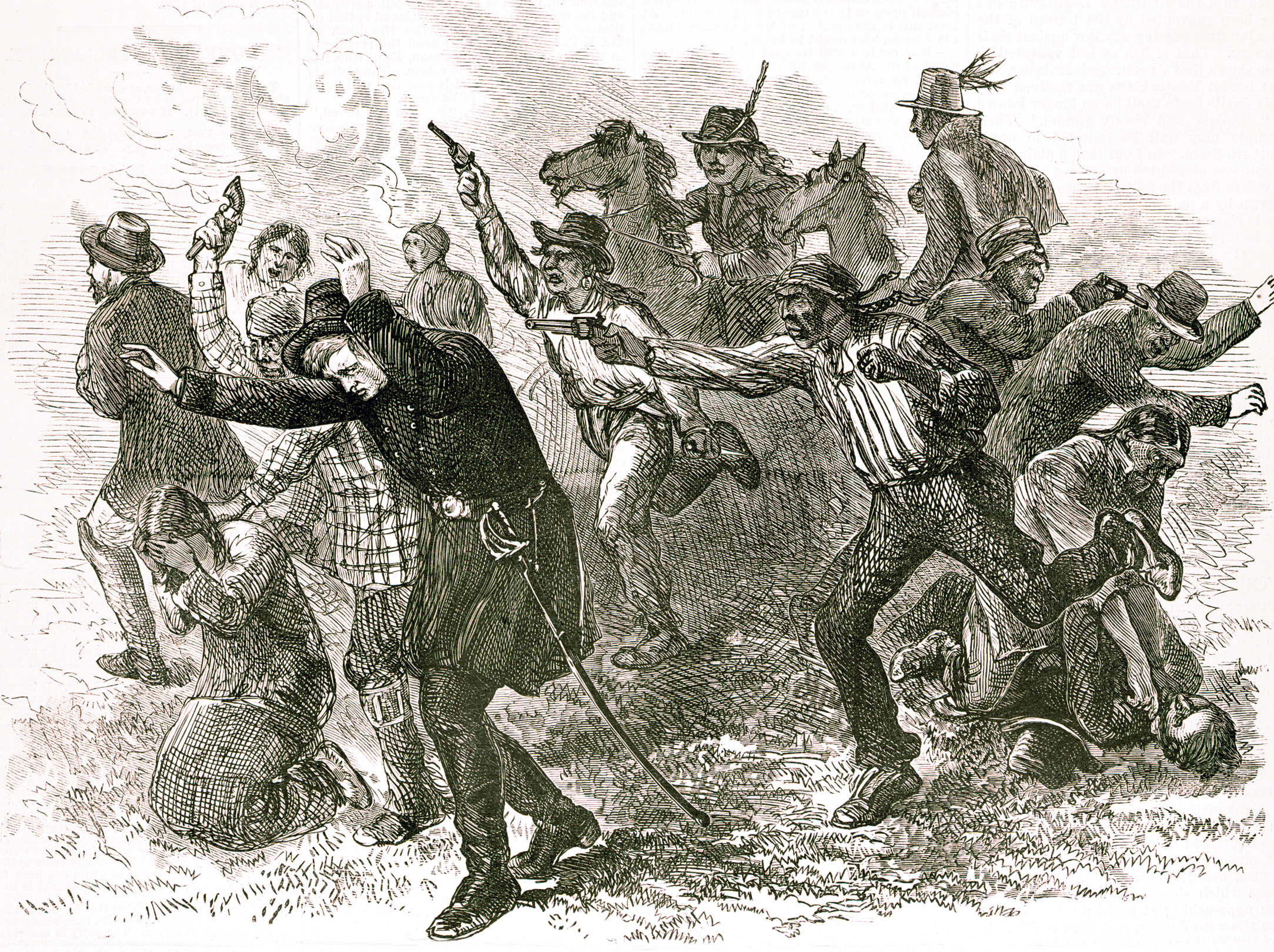 A fanciful sketch of the killing of General Canby.