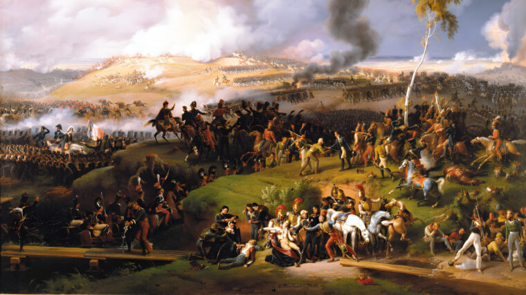 Noted Napoleonic artist Louis LeJeune painted this extraordinary canvas of the critical attack on the Russian Great Redoubt at the Battle of Borodino.
