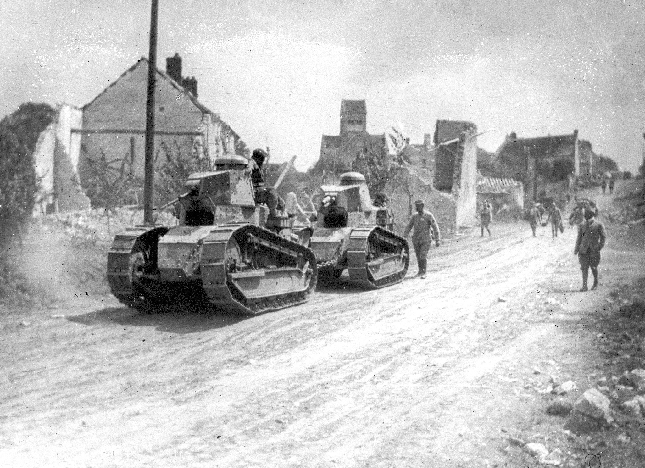 The smaller Allied tanks were meant to replace traditional horse cavalry. 