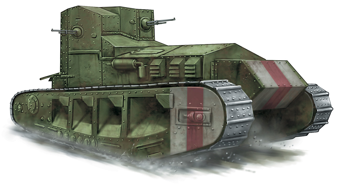 The Mark A Medium “Whippet” tank was designed as a mechanical replacement for traditional horse cavalry, taking over their role of exploiting a breakthrough of the enemy line. 