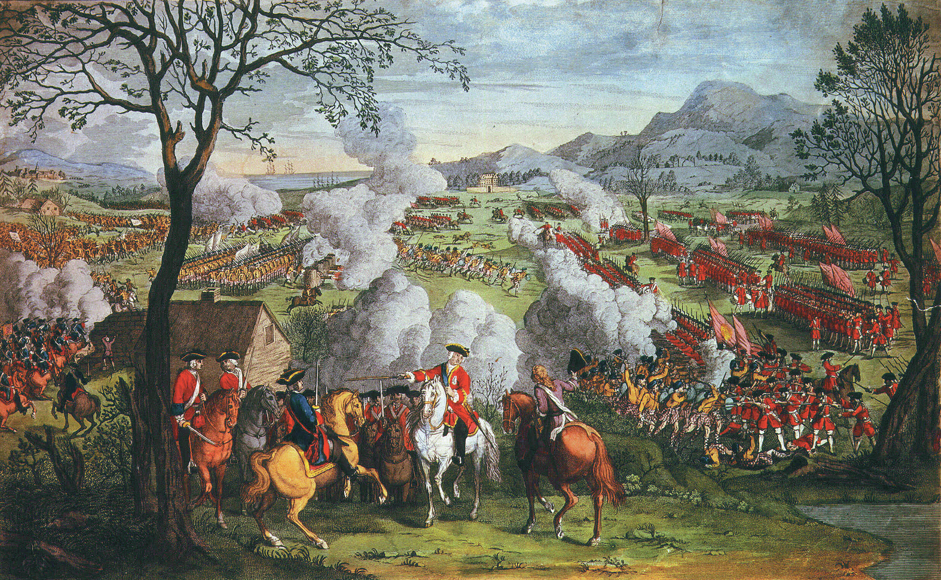 The Duke of Cumberland keeps a firm command of the battle. Two previous British commanders had been humiliated by Charles’s forces.