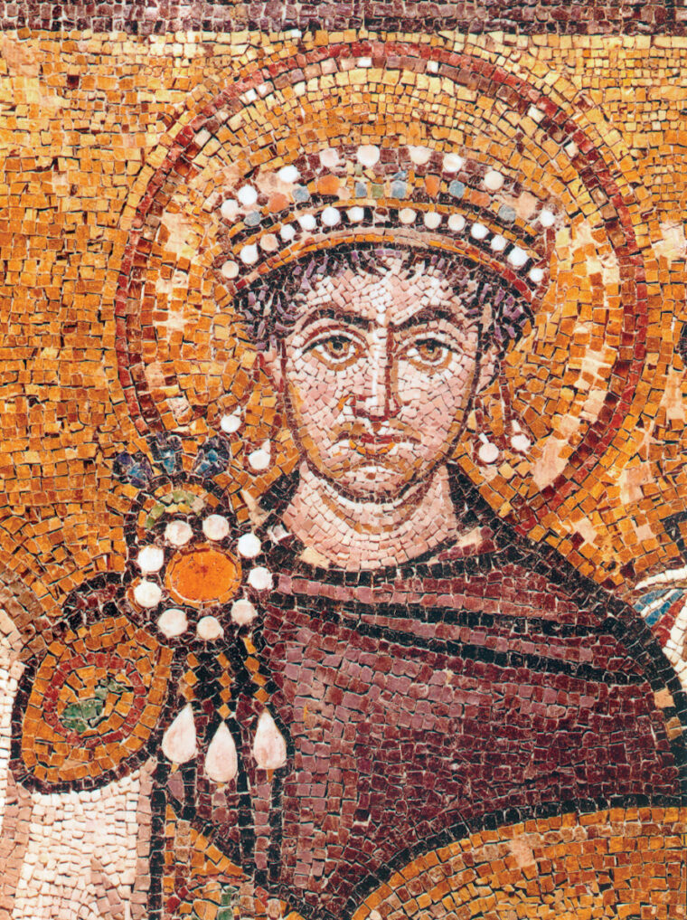 Byzantine Emperor Justinian I regained lost territory in the west, only to be threatened by the Persians in the east.