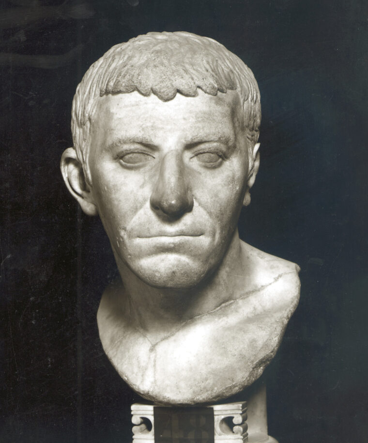 A bust of the Roman general Corbulo owned by the Museo Capitolini in Rome.