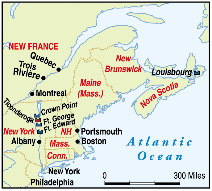 French Fort Carillon was located at a strategic point between Crown Point and Ft. George. It could effectively block movement between Quebec and New York. 