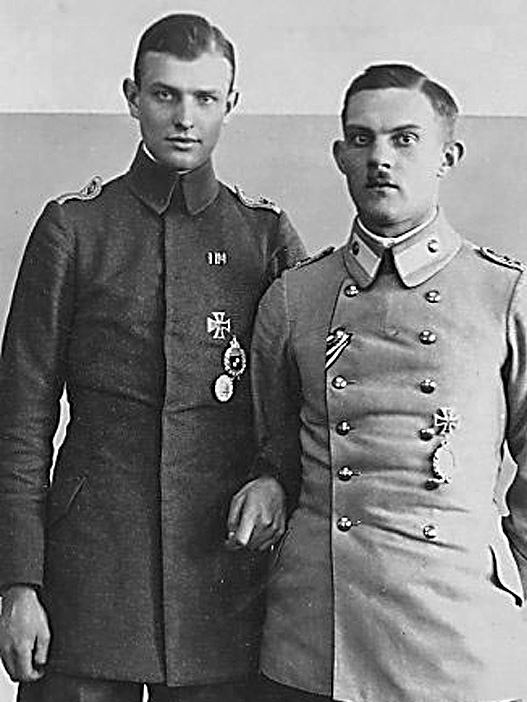 Adolf Genth and pilot Radke, two who flew in the Gothas on raids over England. 