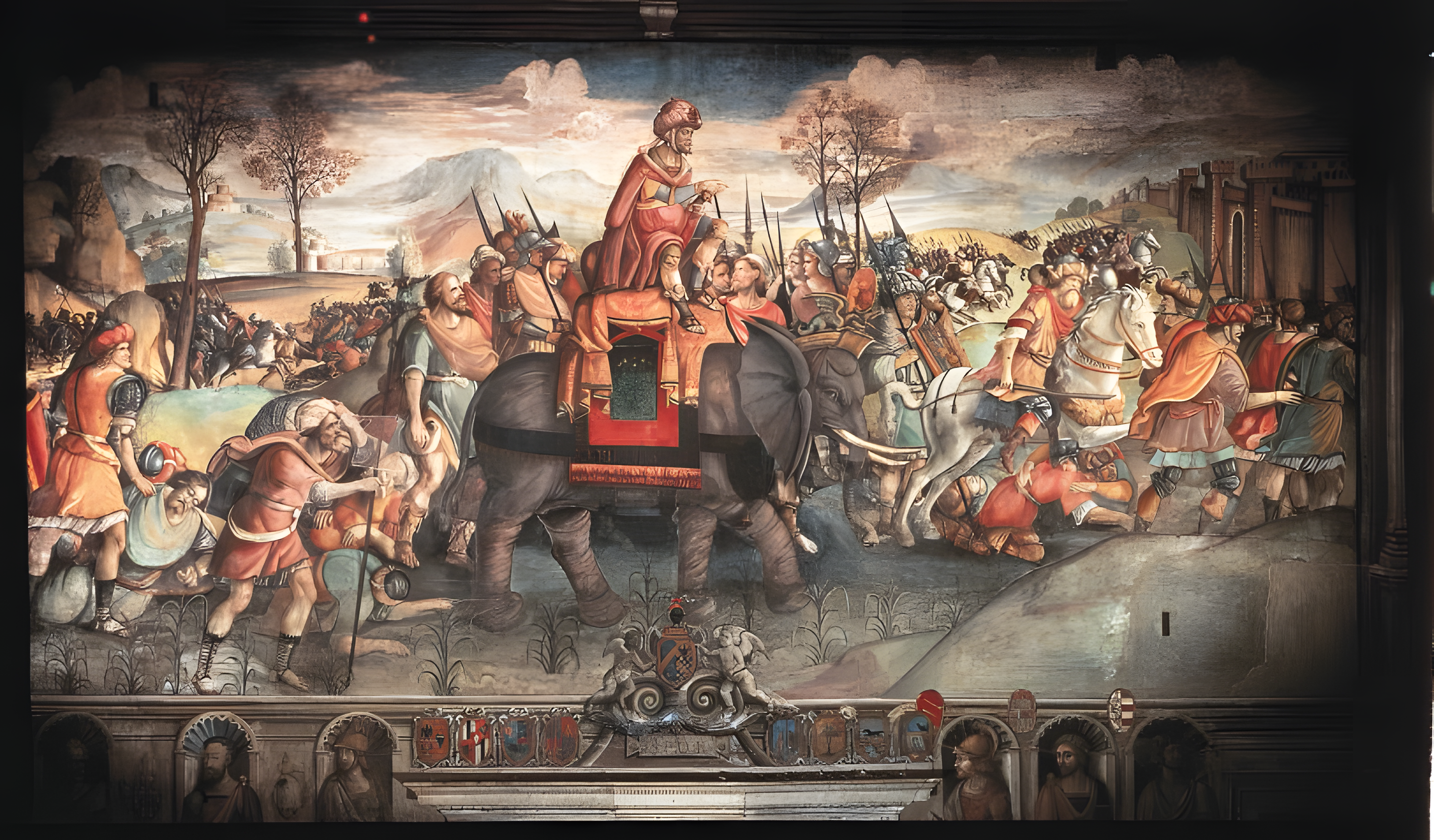 A 16th-century interpretation of Hannibal crossing the Alps. The Romans did not believe he could do it. 