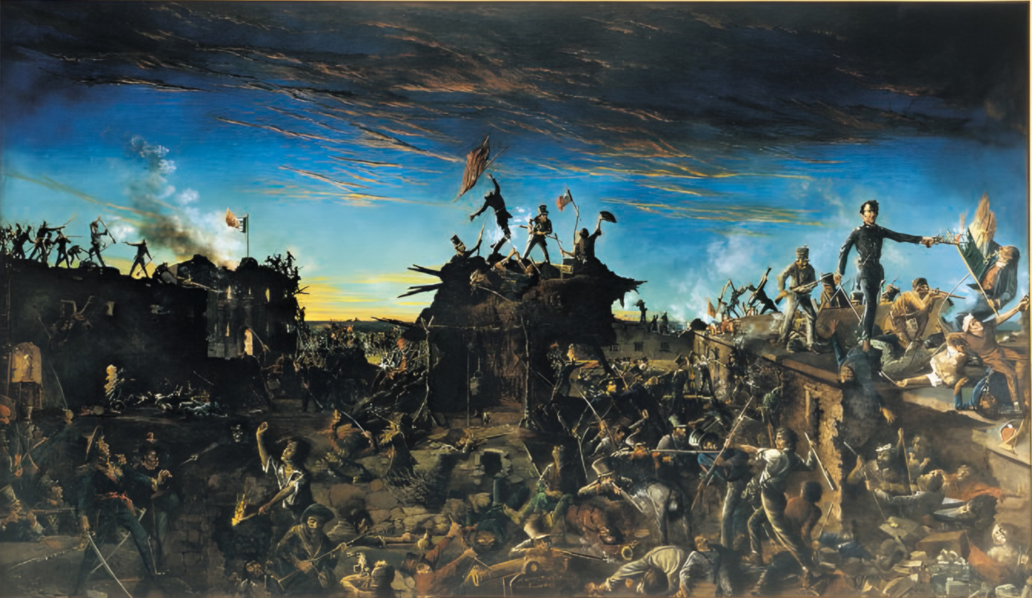 Dawn at the Alamo painted by Henry McArdle in 1905.