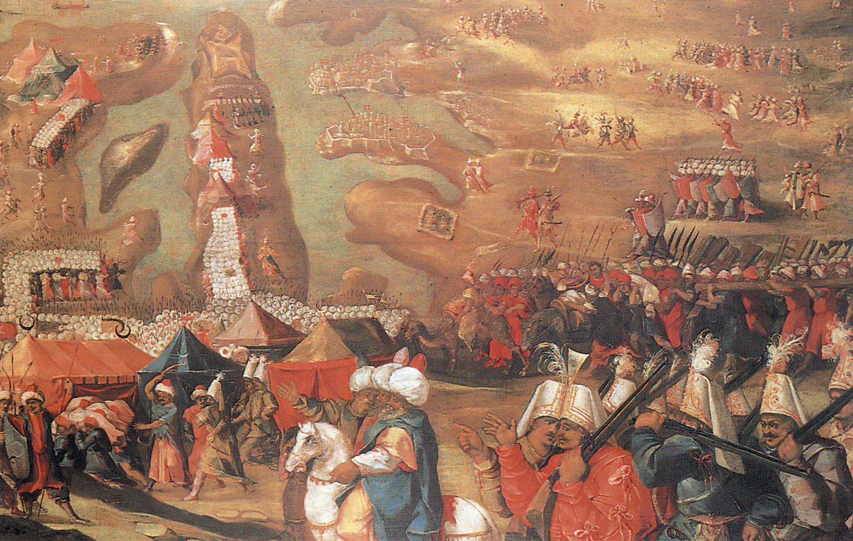 Turks fighting the Hospitallers at St. Elmo in Malta.