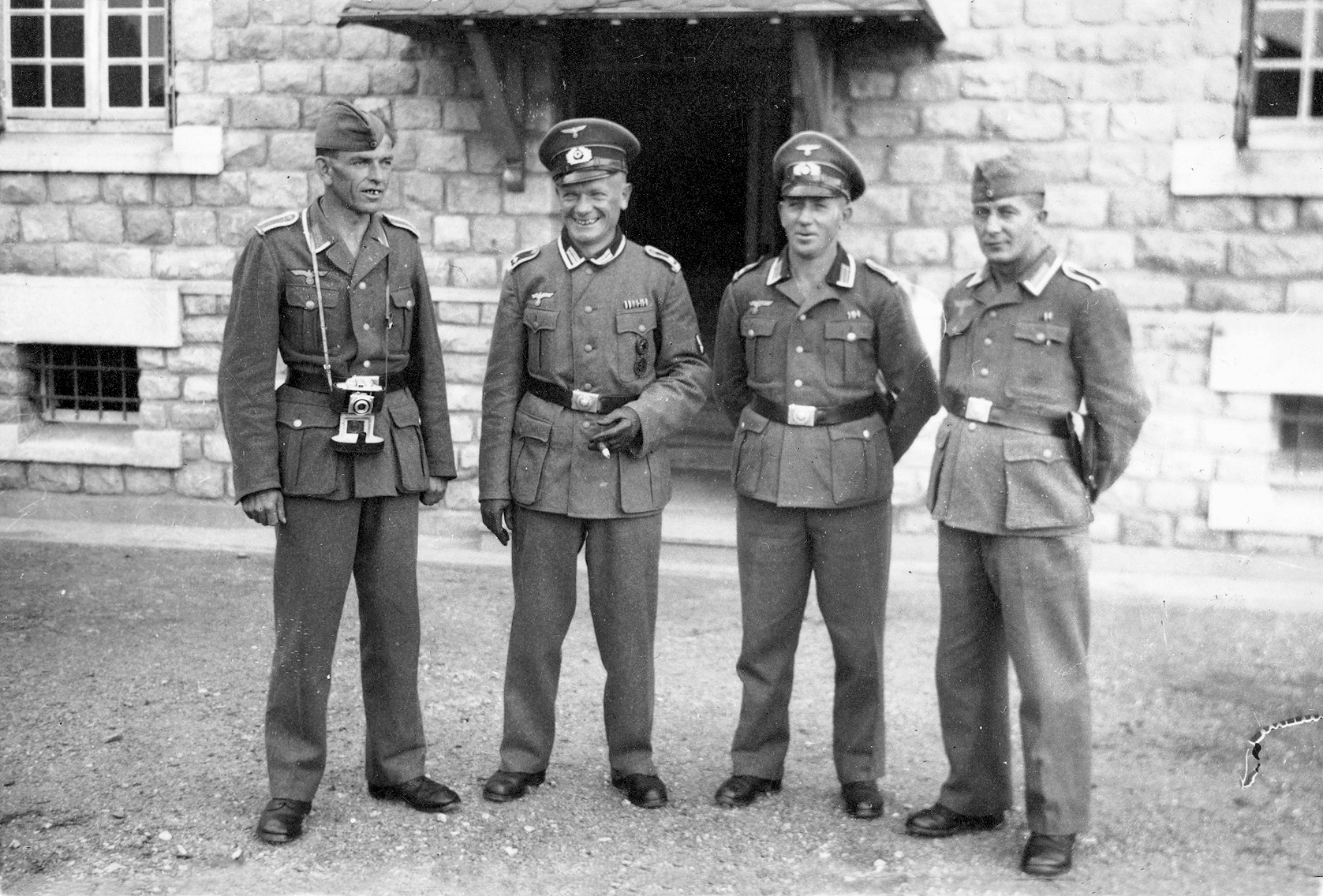 A photograph of Germans who had previously occupied the chateau and who left this and other materials in their hasty withdrawal of August, 1944.