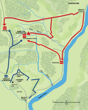 On October 7, the British again march out to attack the American camp. 