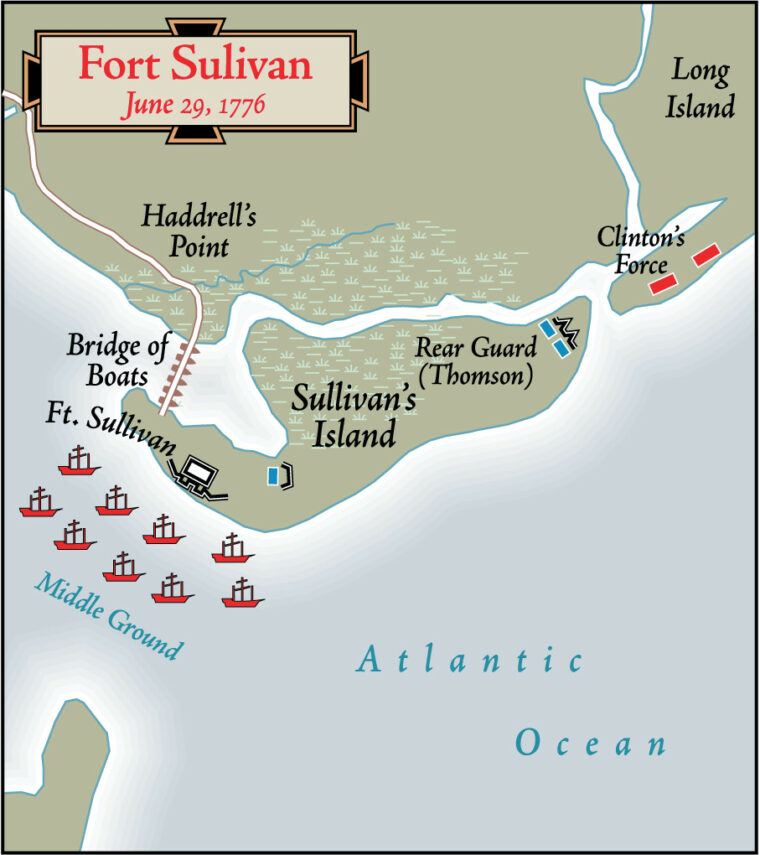 Sullivan’s Island safeguarded the sandbar-dotted entrance to Charleston Harbor.