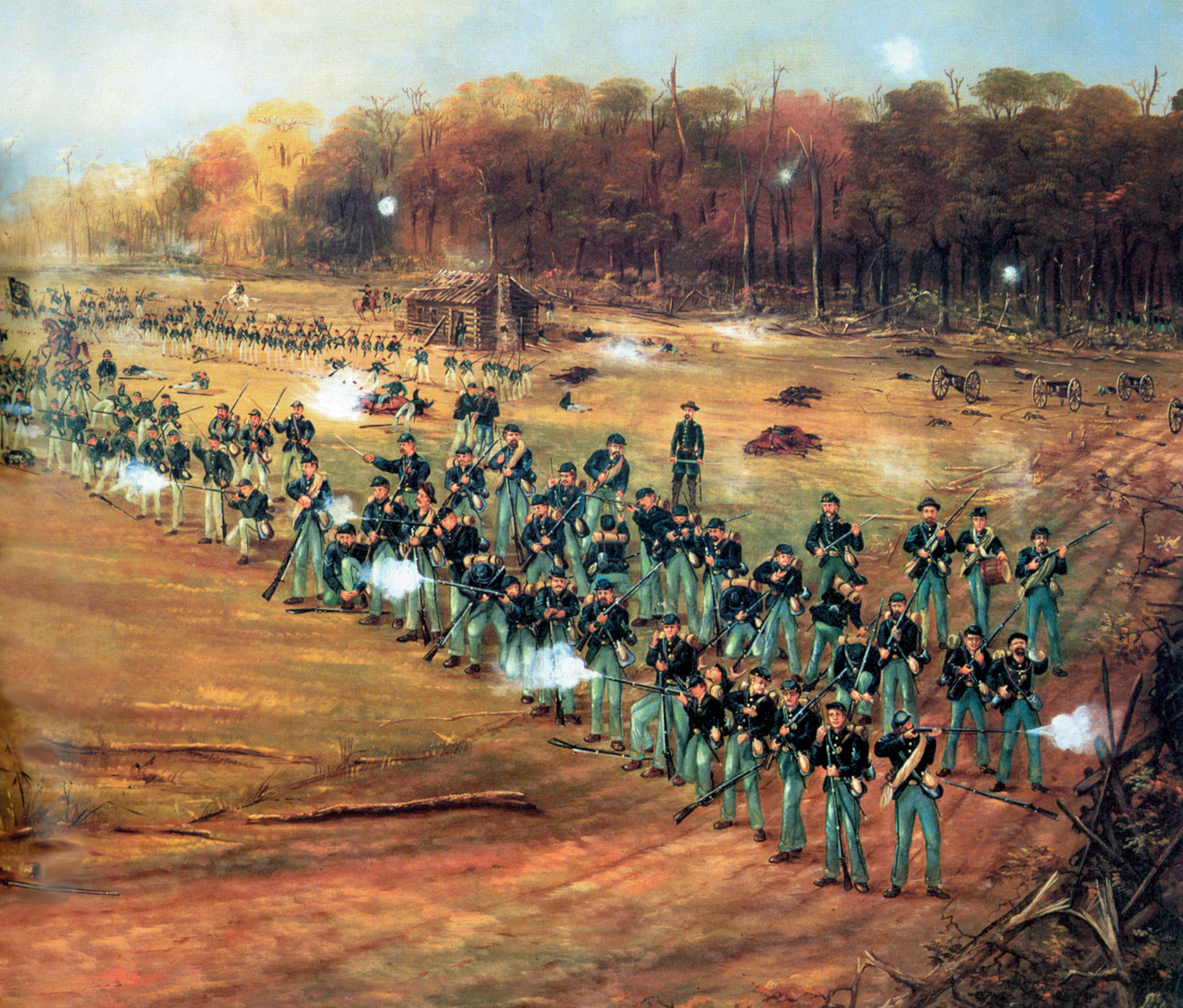 Federals hold their position on the last day of the Battle of Chickamauga, but they eventually retired to Chattanooga and tried to endure a siege.