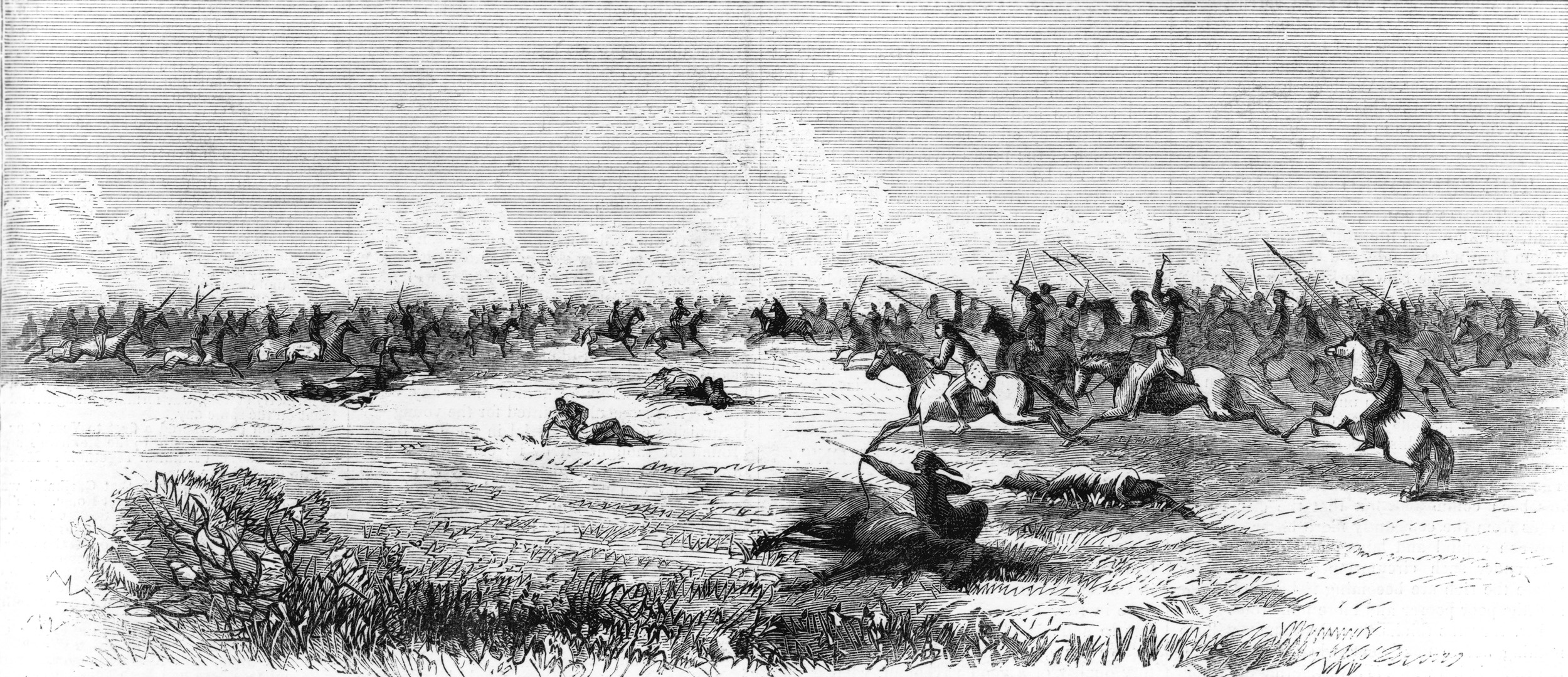 A struggle between Cheyenne and the 7th Cavalry shortly after the Pawnee Fork incident.