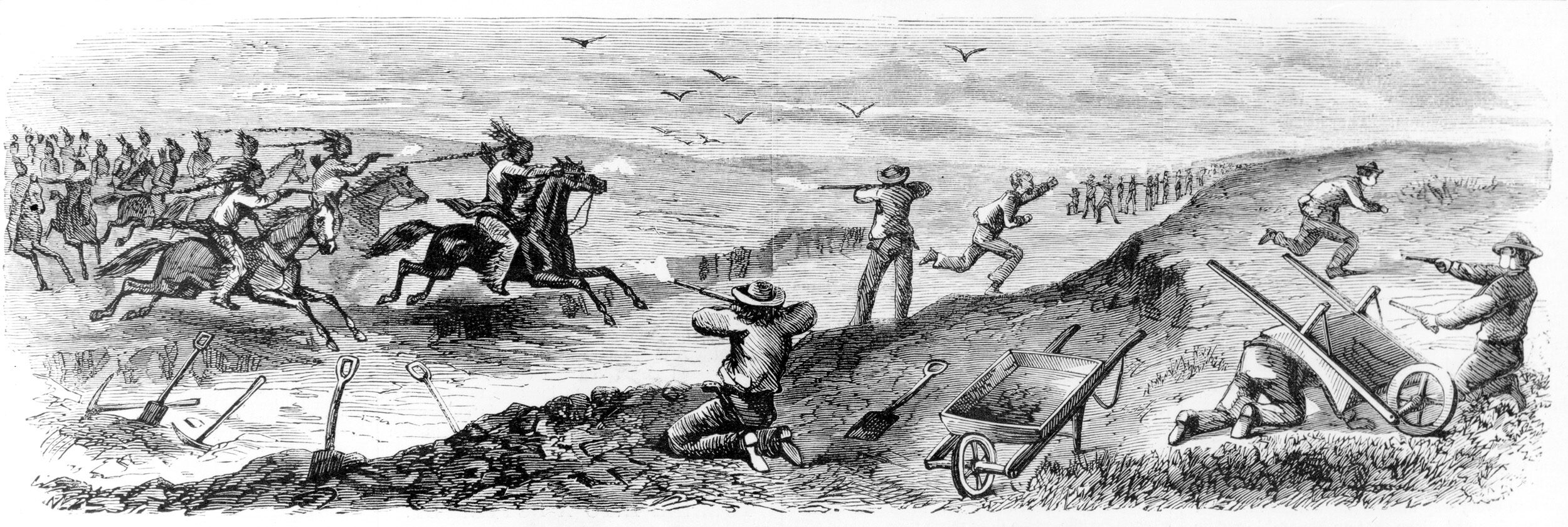 Attacks on railroad workers was a major reason for calling on the U.S. Army to quell the Plains Indians.