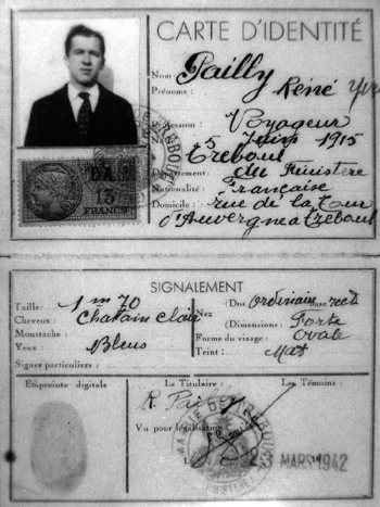 A French identity card made for Patton, on which his name appears as “Rene Pailly.”