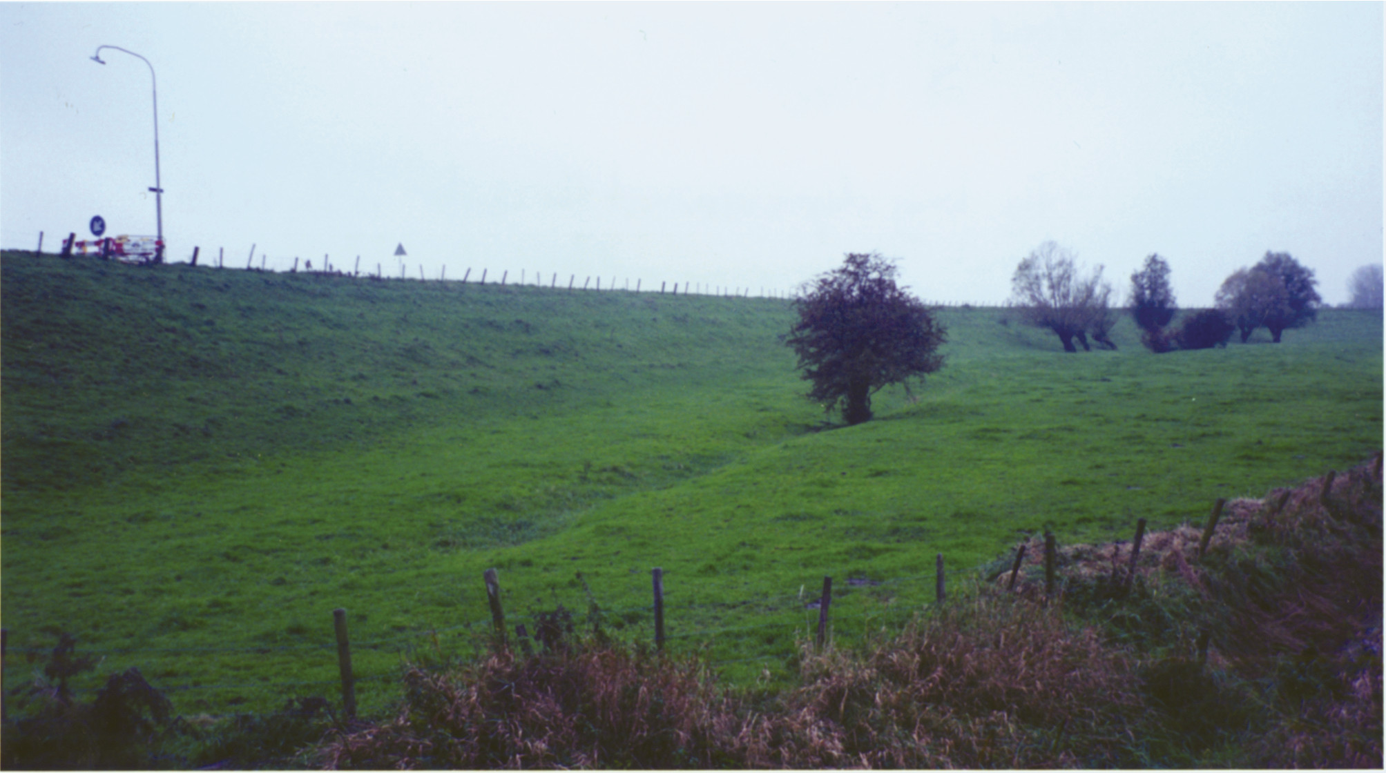 A modern view of the terrain at the “Island” reveals the depression through which Major Richard Winters led his company